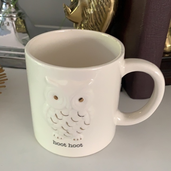 Disney's Animal Kingdom Owl hoot hoot coffee Mug white gold - Picture 7 of 7